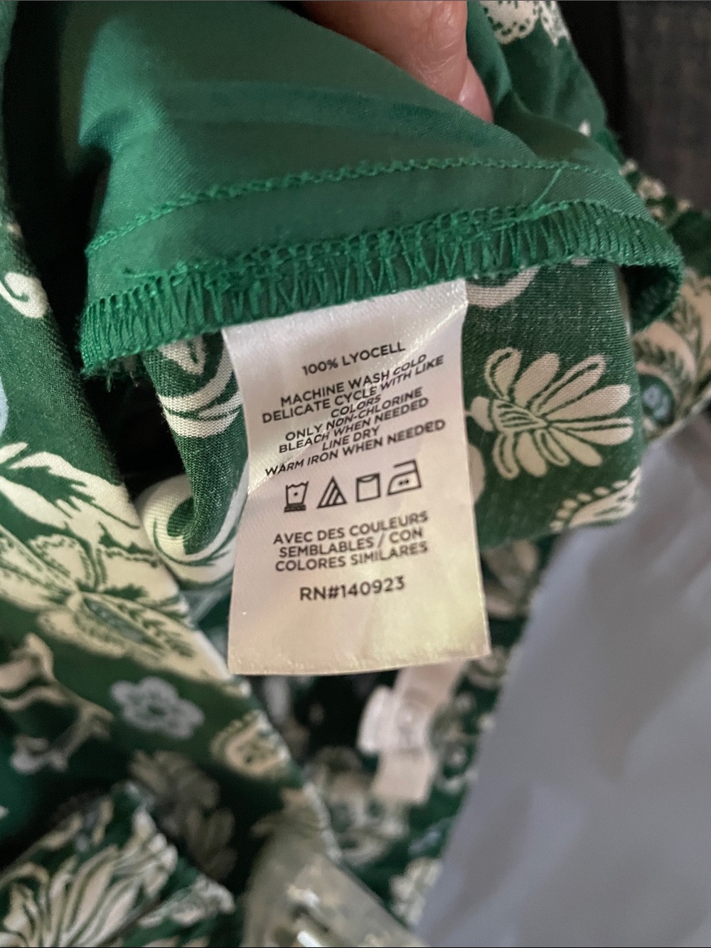 Green & White Floral Wide-Leg Pants - Picture 5 of 5